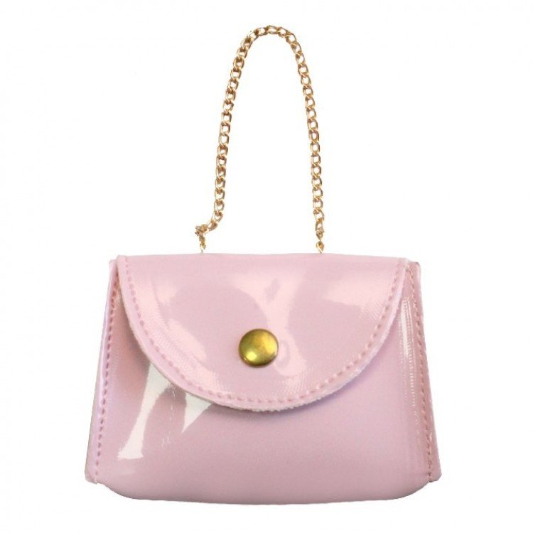 Ergänzungen für Mariquita Pérez Puppe 50 cm - Rosa Lackledertasche