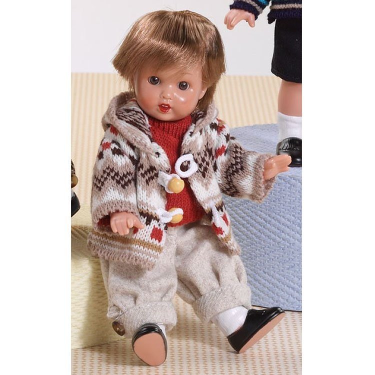 Mini Juanín Pérez Puppe 21 cm - Mit beiger Hose und Jacke