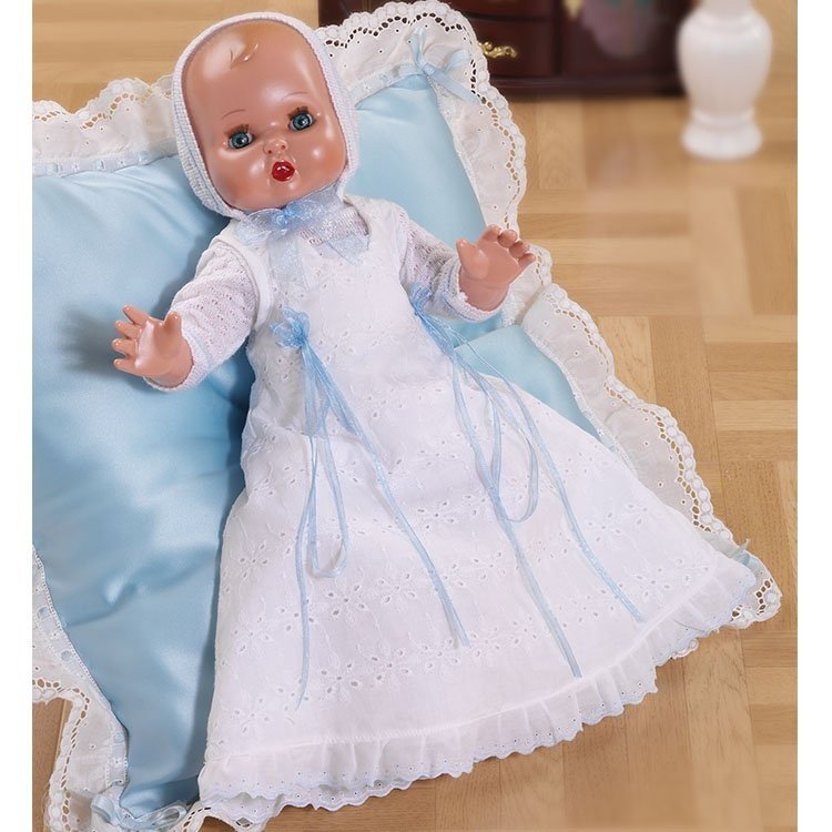 Baby Juanín Puppe 40 cm - Mit weißem langem Kleid