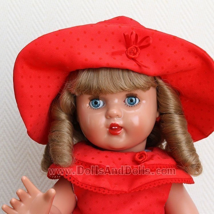 Mariquita Pérez - Besonderes blondes rotes Kleid zum 75. Jubiläum