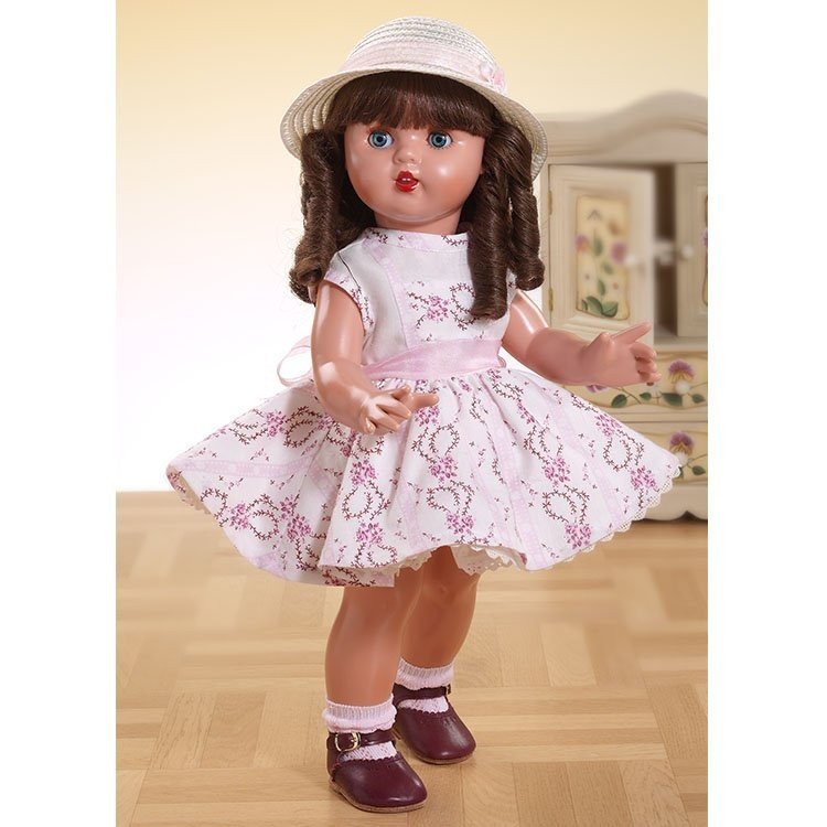 Mariquita Pérez Puppe 50 cm - Mit kastanienbraunem Kleid