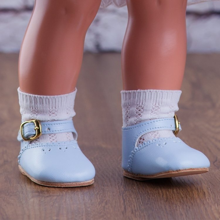 Ergänzungen für Mariquita Pérez Puppe 50 cm - Hellblaue Schuhe