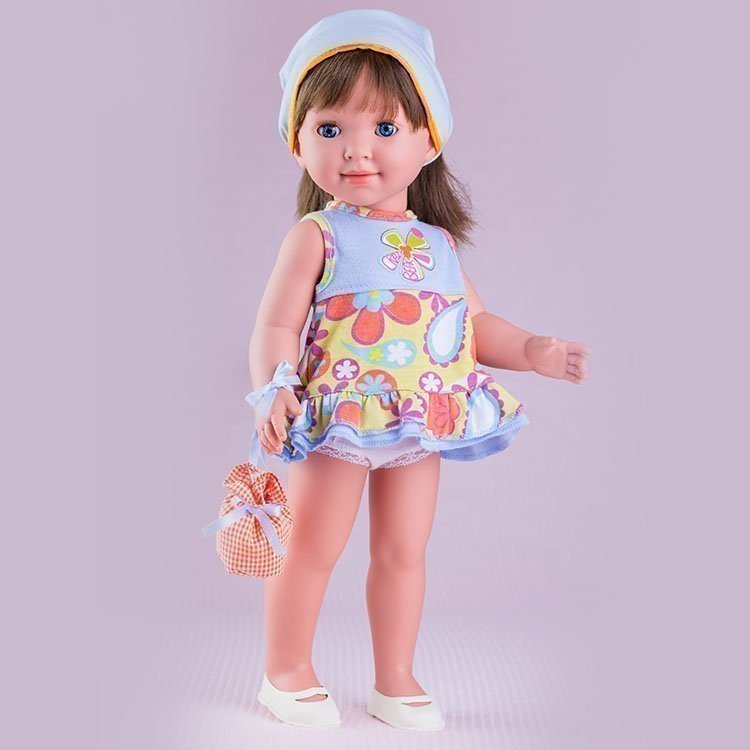 Miel de Abeja Puppe 45 cm - Carolina mit Strandkleid-Set