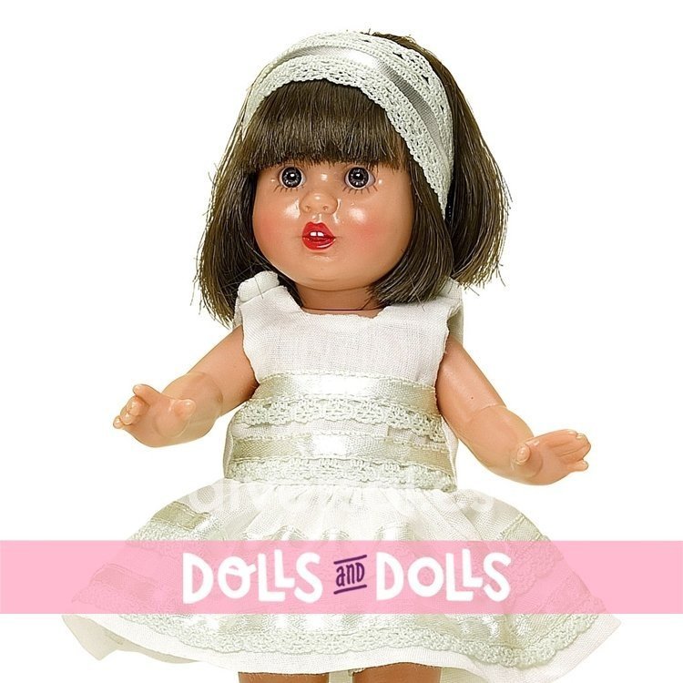 Mini Mariquita Pérez Puppe 21 cm - Mit beigem Partykleid