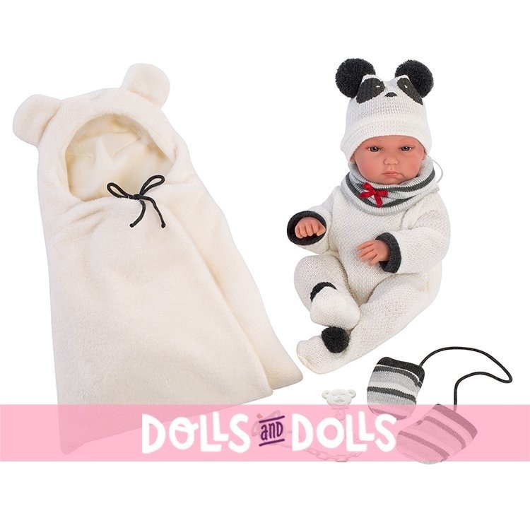 Llorens Puppe 35 cm - Bimba Panda mit Schlafsack