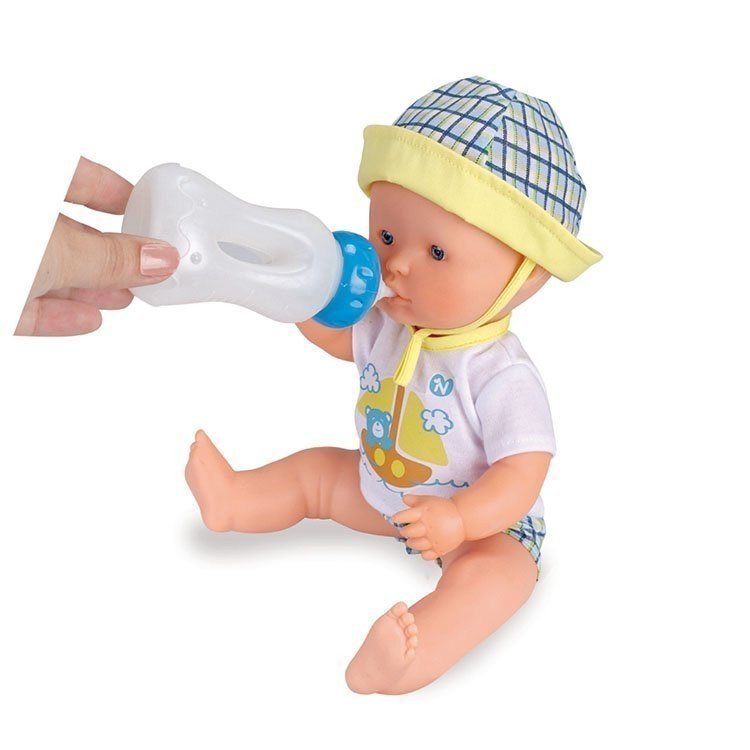 Nenuco Puppe 35 cm - Blaues Puppenoutfit das trinkt und pinkelt wee we