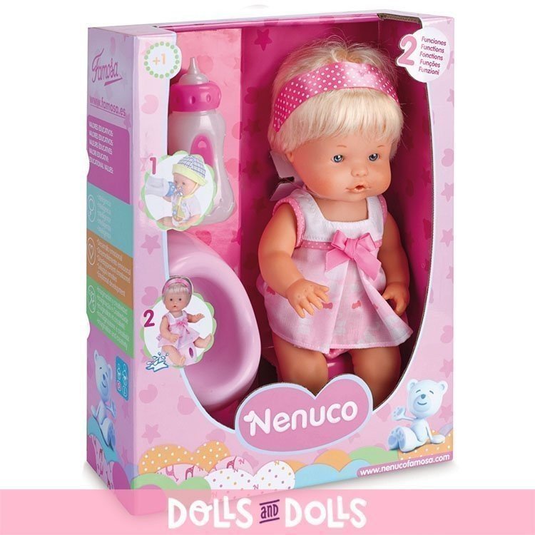 Nenuco Puppe 35 cm - Pinkes Puppenoutfit, das trinkt und pinkelt?