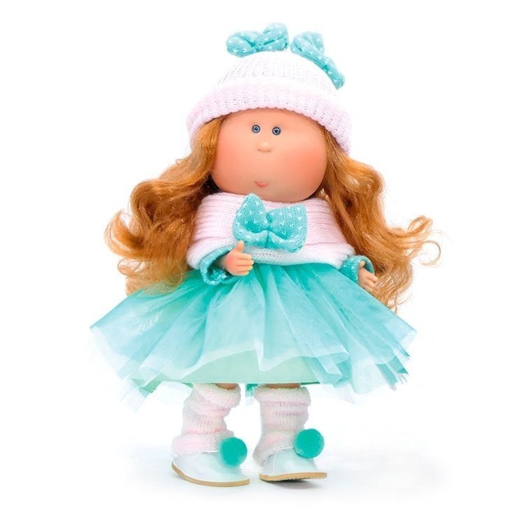 Nines d'Onil Puppe 30 cm - Mia Rotschopf mit türkisfarbenem Tutu