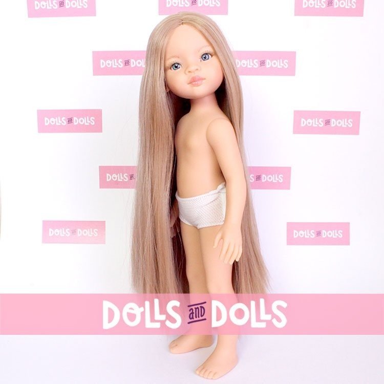 Paola Reina Puppe 32 cm - Las Amigas - Liu mit extra langen Haaren ohne Kleidung