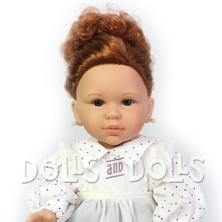 Paola Reina Puppe 42 cm - Doloretes mit weiß/braunem Kleid (El Secreto de Puente Viejo)