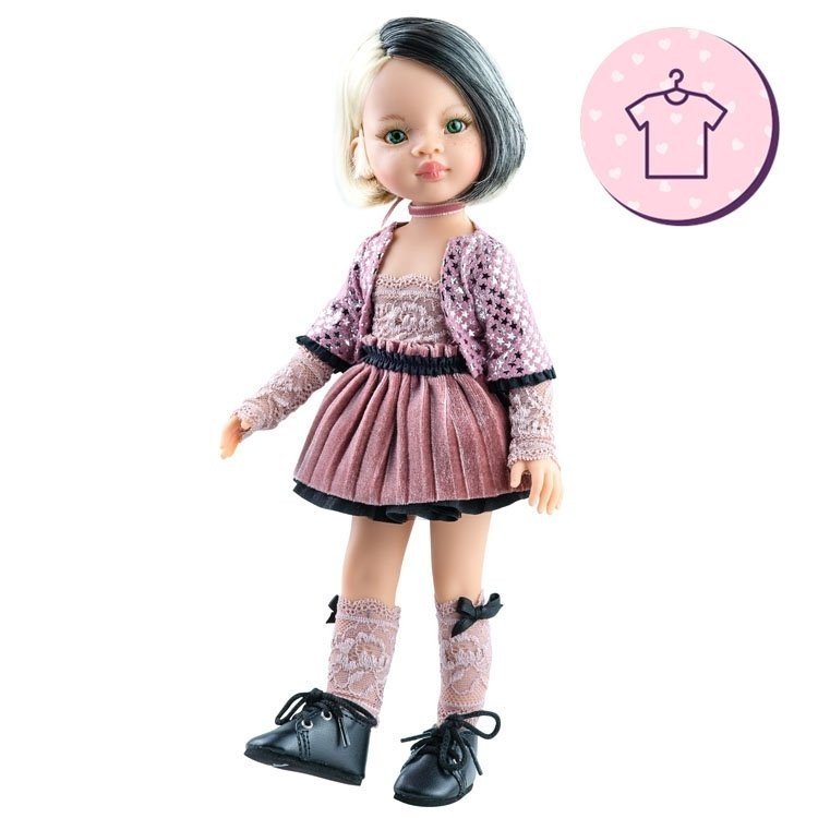 Outfit für Paola Reina Puppe 32 cm - Las Amigas - Liu rosa Outfit