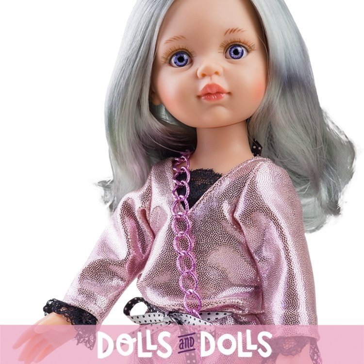 Paola Reina Puppe 32 cm - Las Amigas Funky - Carol mit hellem Kleid