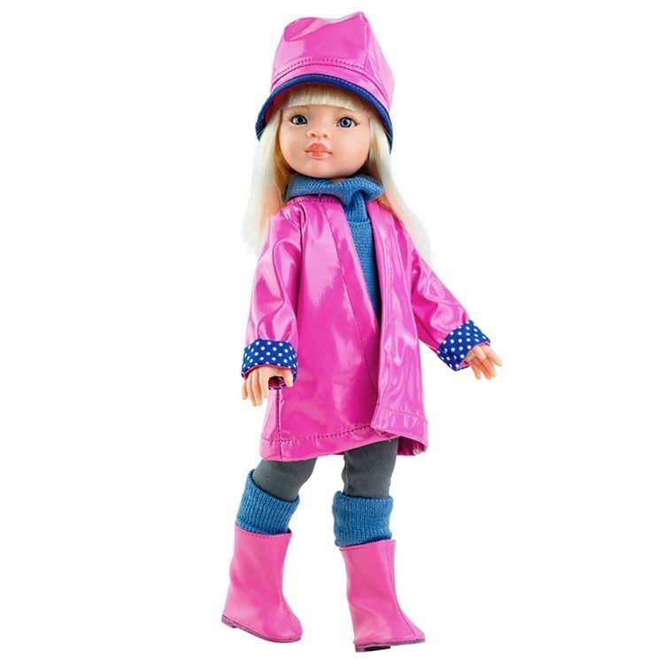 Paola Reina Puppe 32 cm - Las Amigas - Manica mit rosa Regenmantel