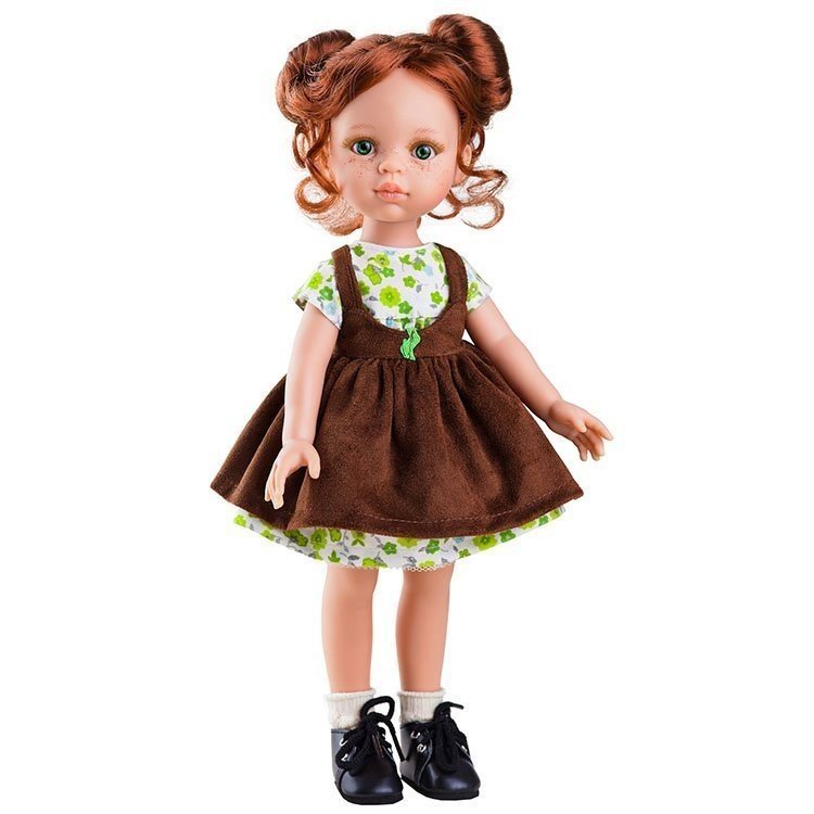 Paola Reina Puppe 32 cm - Las Amigas - Cristi mit braunem Kleid