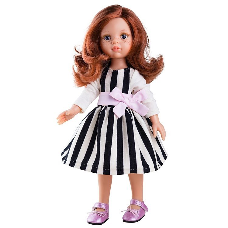 Paola Reina Puppe 32 cm - Las Amigas - Cristi mit gestreiftem Kleid