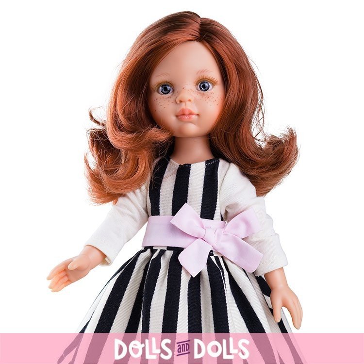 Paola Reina Puppe 32 cm - Las Amigas - Cristi mit gestreiftem Kleid