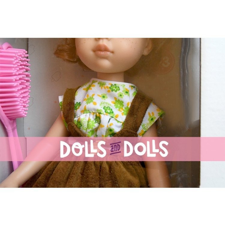 Paola Reina Puppe 32 cm - Las Amigas - Cristi mit braunem Kleid