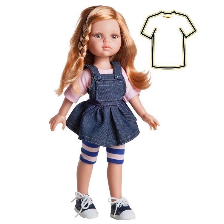 Paola Reina Puppe Outfit 32 cm - Las Amigas - Jeanskleid Dasha