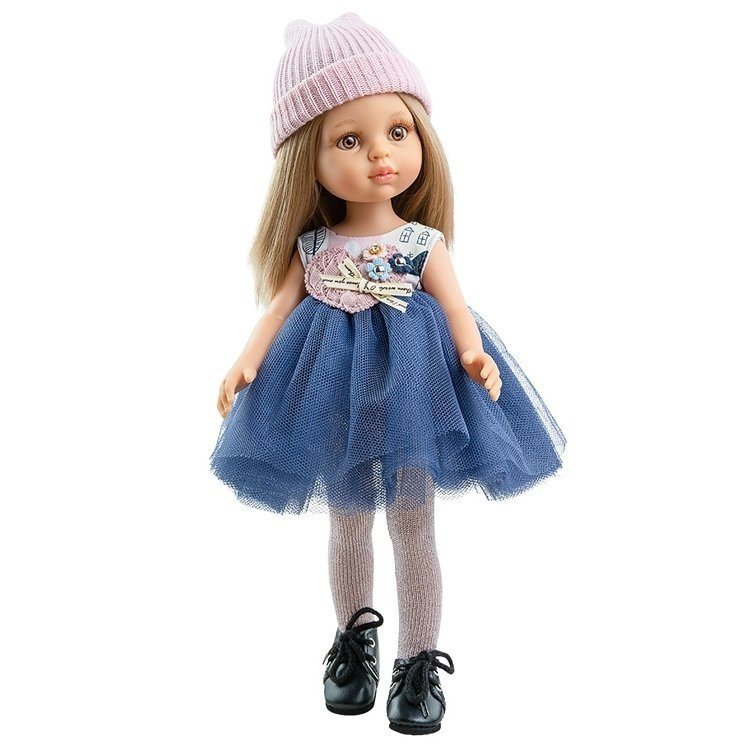 Paola Reina Puppe 32 cm - Las Amigas - Carla mit blauem Tüllkleid
