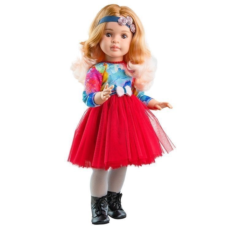 Paola Reina Puppe 60 cm - Las Reinas - Marta mit rotem Tüllkleid