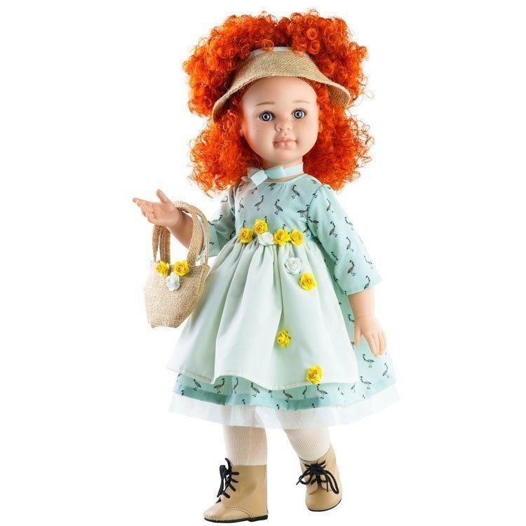 Paola Reina Puppe 60 cm - Las Reinas - Sandra mit meergrünem Kleid und Tasche