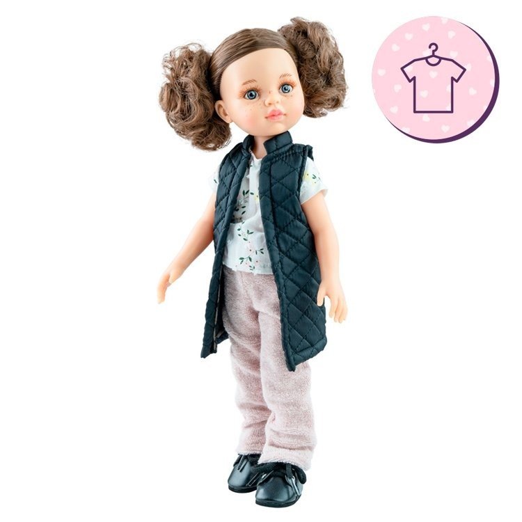 Outfit für Paola Reina Puppe 32 cm - Las Amigas - Carol-Set mit Steppweste