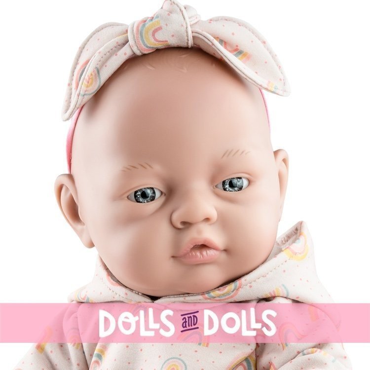 Paola Reina Puppe 45 cm - Bebita mit Regenbogen-Outfit