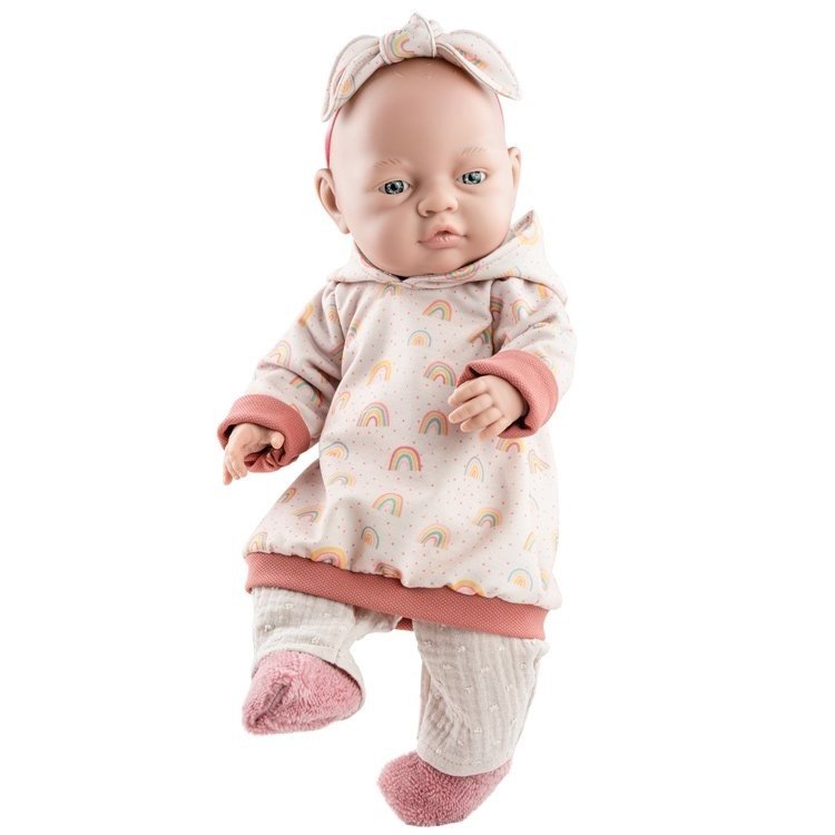 Paola Reina Puppe 45 cm - Bebita mit Regenbogen-Outfit