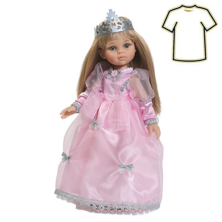 Paola Reina Puppe Outfit 32 cm - Las Amigas - Kleid rosa Prinzessin Carla