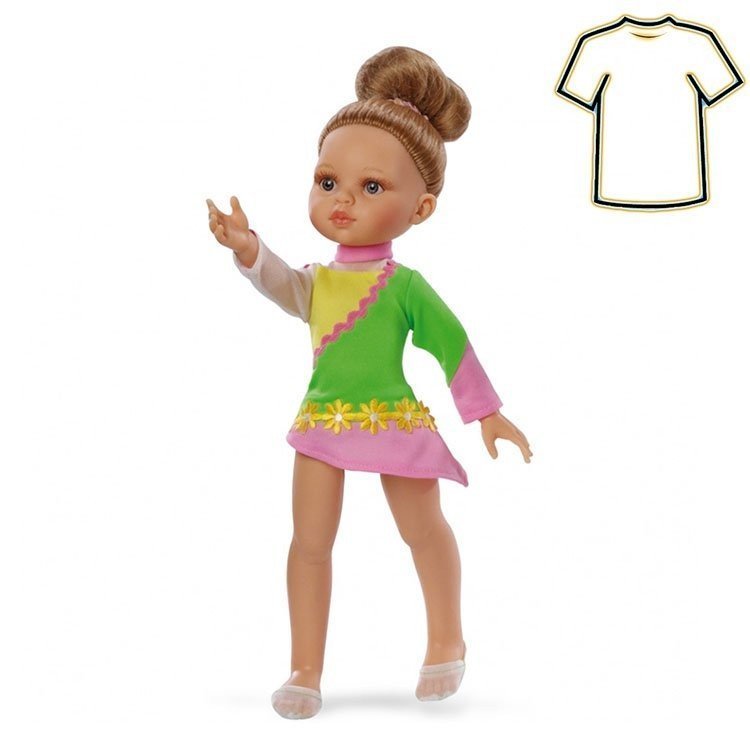 Paola Reina Puppe Outfit 32 cm - Las Amigas - Kleid grün gymnast green