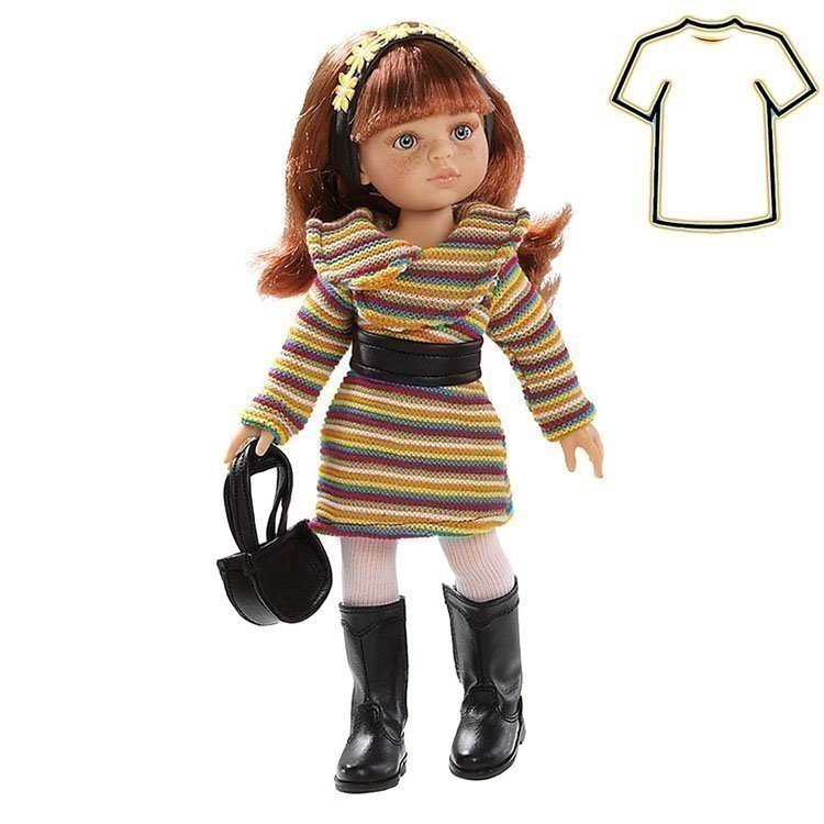 Paola Reina Puppe Outfit 32 cm - Las Amigas - Kleid Winter Cristi