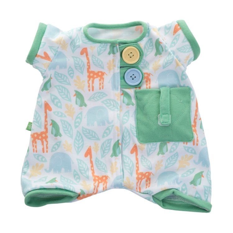 Outfit für Rubens Barn Puppe 45 cm - Rubens Baby - Pocket Friends grüner Schlafanzug