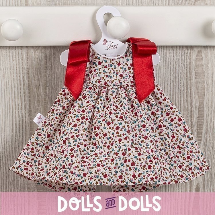 Outfit für Así Puppe 36 cm - Kleid mit Blumendruck für Guille