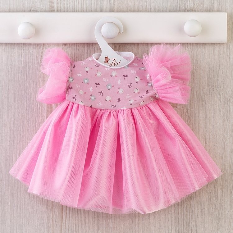 Outfit für Así Puppe 46 cm - Rosa Tüllkleid für Noor Puppe