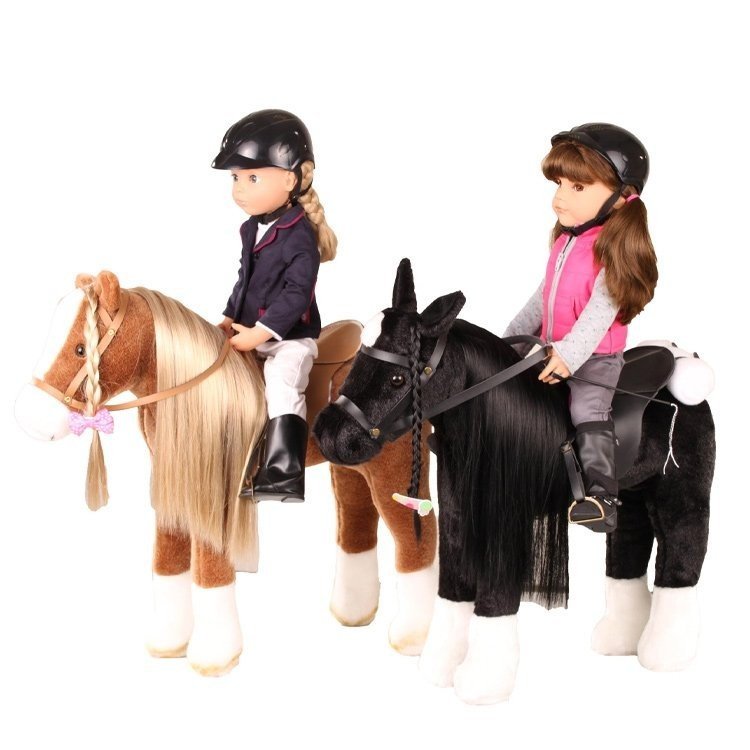 Schwarzes Pferd für Puppen bis zu 50 cm Götz