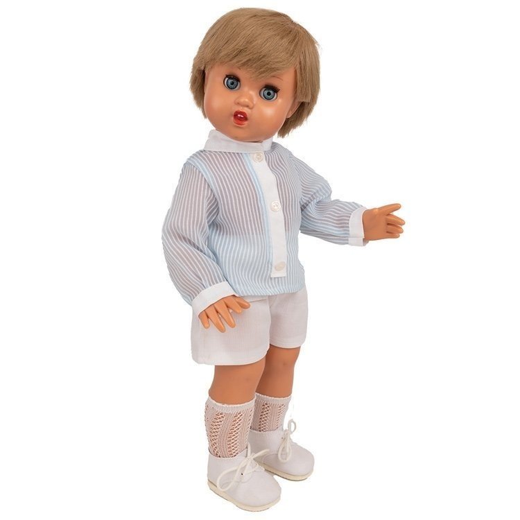Mariquita Pérez und Juanín Perez Puppen 50 cm - Gelbes Kleid 2024 + Gestreiftes Hemd 2024