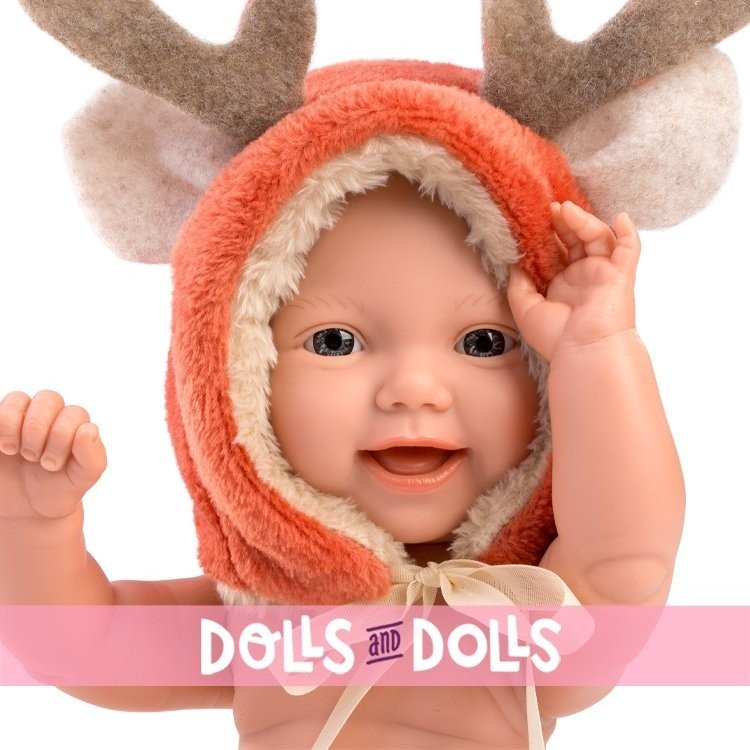 Llorens Puppe 31 cm - Mini Baby Boy - Rentier