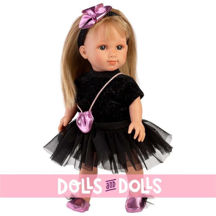 Llorens Puppe 35 cm - Elena im schwarzen Kleid