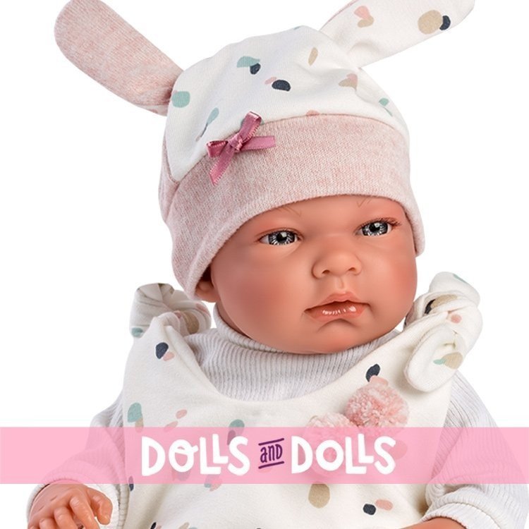 Llorens Puppe 40 cm - Neugeborene Nica mit Kapuzendecke