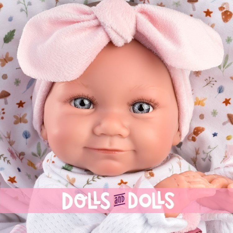Llorens Puppe 40 cm - Tina Neugeborenes mit rosa Schlafsack