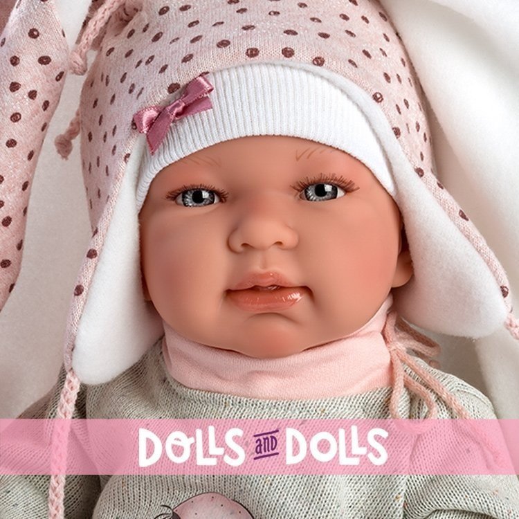 Llorens Puppe 44 cm - Weinendes Neugeborenes Tina mit Wickelauflage