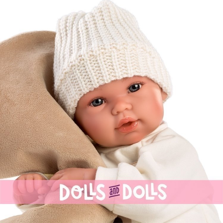 Llorens Puppe 36 cm - Neugeborener weinender Braunbär