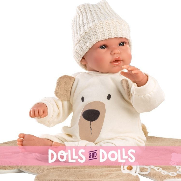 Llorens Puppe 36 cm - Neugeborener weinender Braunbär