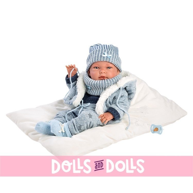 Llorens Puppe 40 cm - Neugeborener Nico Sterne mit Kissen