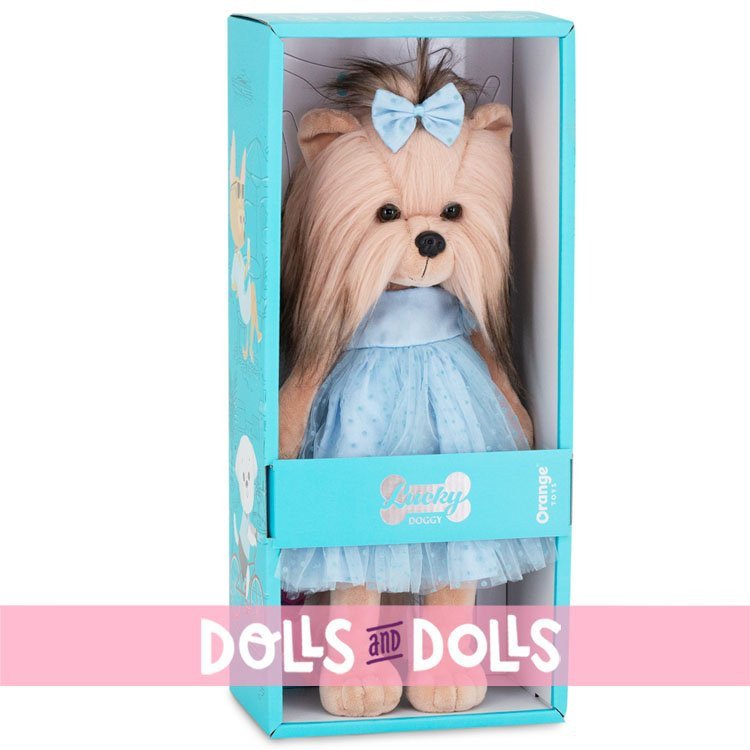 Lucky Doggy Puppe 37 cm - Lucky Yoyo - Blauer Traum