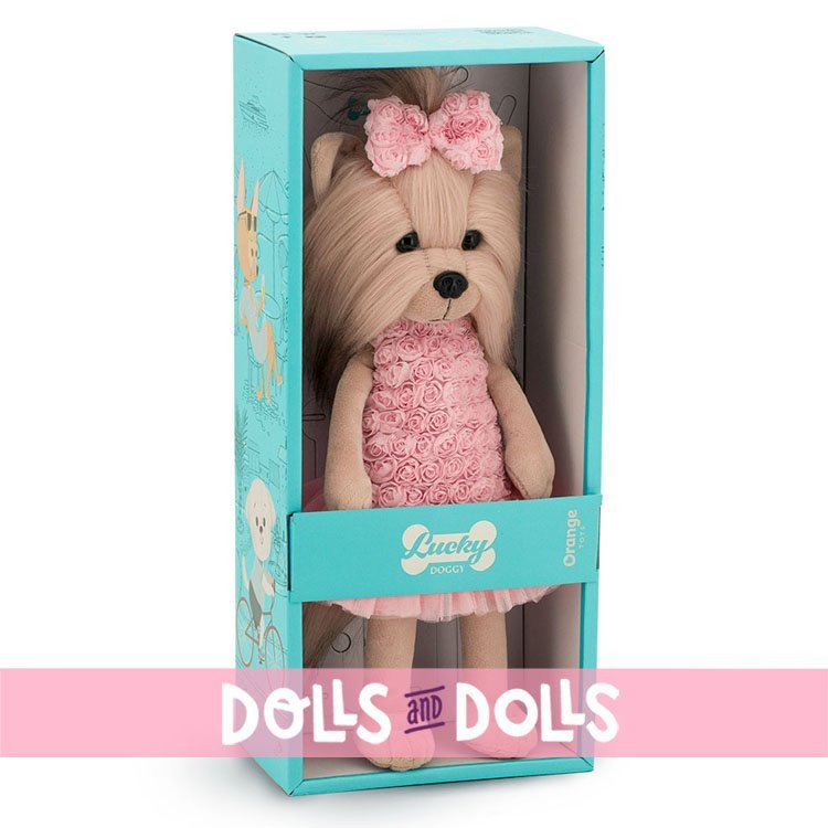 Lucky Doggy Puppe 37 cm - Lucky Yoyo - Mischung aus Rosen