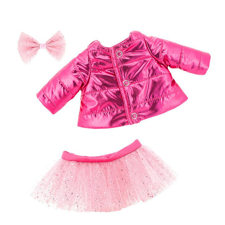 Outfit für Lucky Doggy Puppe 37 cm - Rosa Jacke
