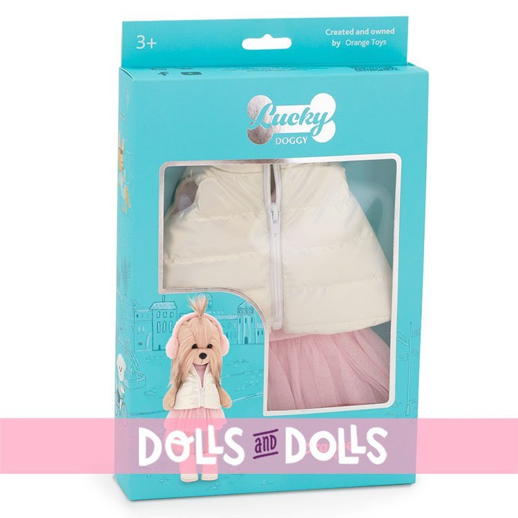 Outfit für Lucky Doggy Puppe 37 cm - Rosa Traum