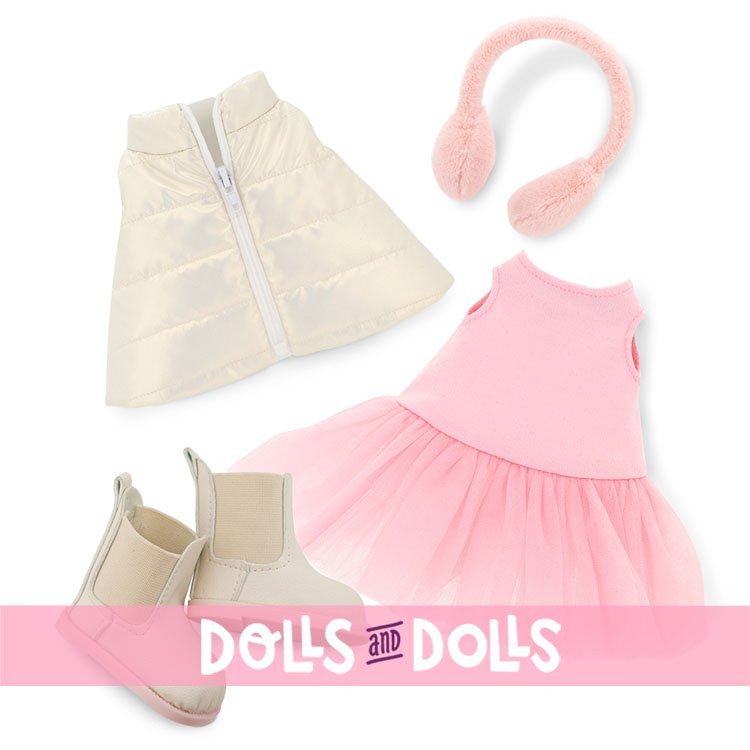 Outfit für Lucky Doggy Puppe 37 cm - Rosa Traum