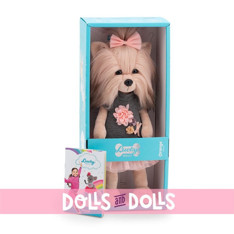 Lucky Doggy Puppe 37 cm - Lucky Yoyo - Teerose